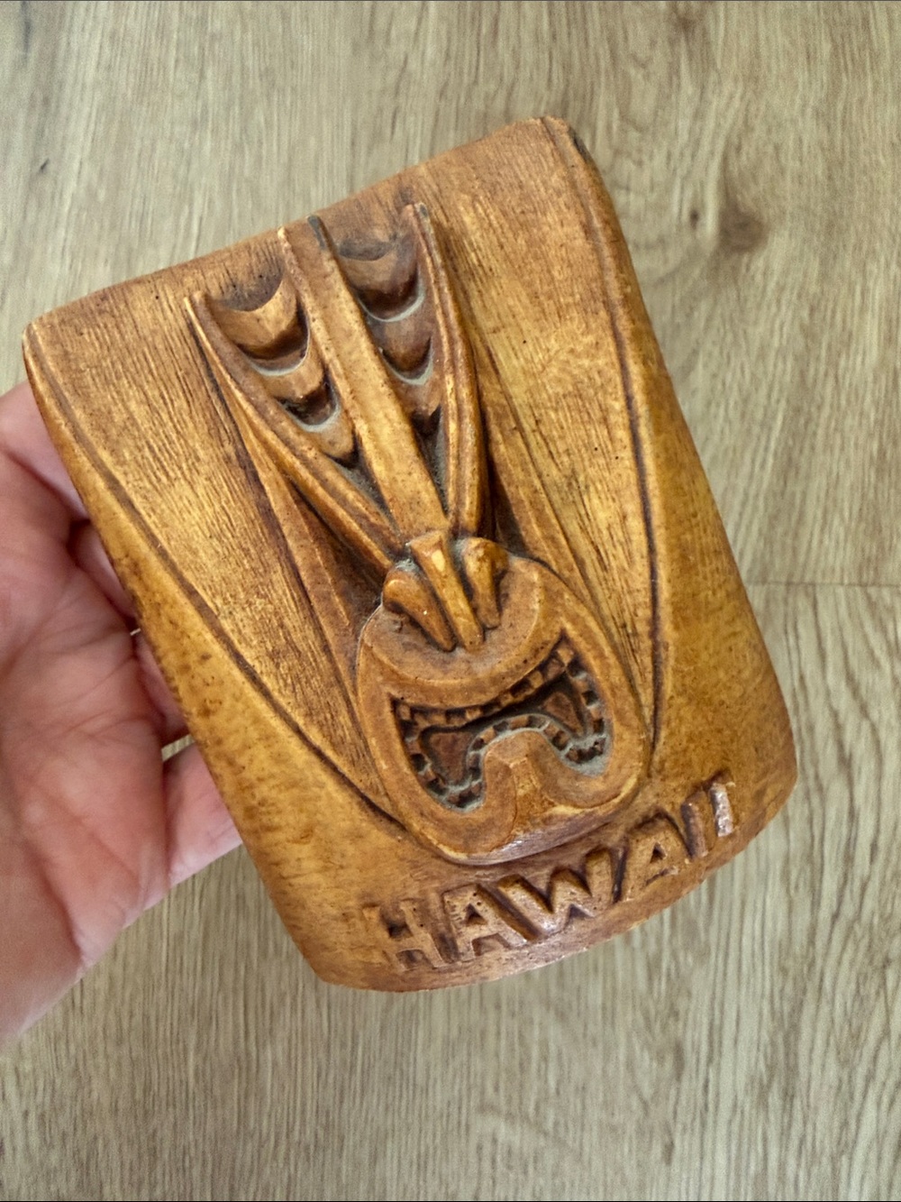 Vintage Coco Joes Hapa Wood Napkin Holder
